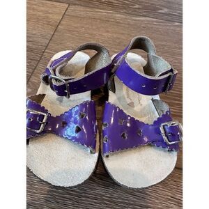 Sun San saltwater Sweetheart purple‎ toddler girl sandals size 5 sunsan htf